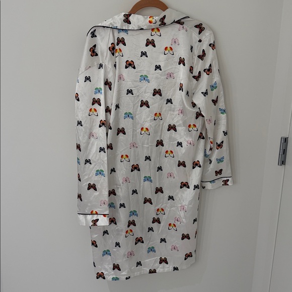 Shein Butterfly Print Pajama Shirt dress - Picture 4 of 6